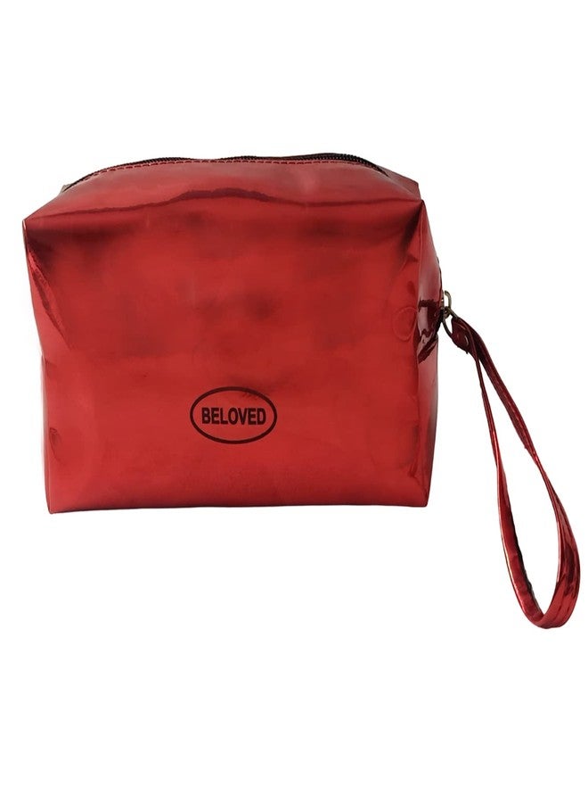 Beloved Latest pu Leather Bags Travel Toiletry Travel Bags Shaving Kit/Pouch/Bag for Men and Women (Maroon) - Image 1